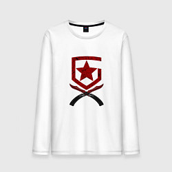 Лонгслив хлопковый мужской Gambit Gaming Crimson web style 202122 Кровавая па, цвет: белый
