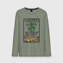 Лонгслив хлопковый мужской Shrek: Wanted, цвет: авокадо