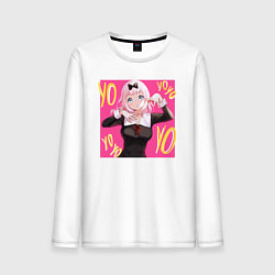 Лонгслив хлопковый мужской Chika Yo!, цвет: белый