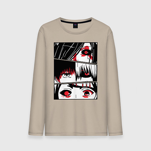 Мужской лонгслив Токийский Гуль / Миндальный – фото 1