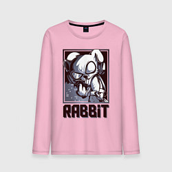 Лонгслив хлопковый мужской Rabbit, цвет: светло-розовый
