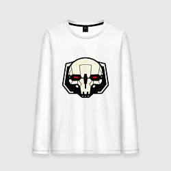 Лонгслив хлопковый мужской Mech BattleTech, цвет: белый