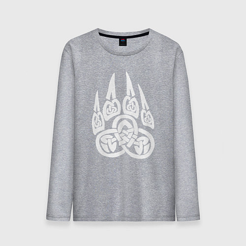 Мужской лонгслив Символ Велеса Медвежья лапа / Меланж – фото 1