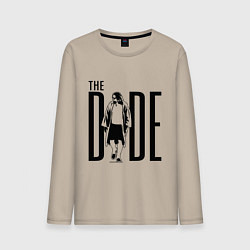 Лонгслив хлопковый мужской The Dude, цвет: миндальный