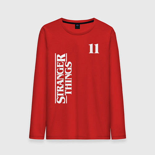 Мужской лонгслив STRANGER THINGS 11 / Красный – фото 1