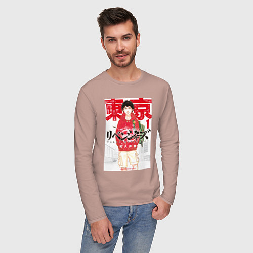 Мужской лонгслив ТАКЭМИТИ ТОКИЙСКИЕ МСТИТЕЛИ / Пыльно-розовый – фото 3