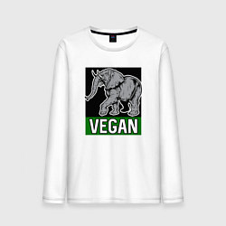 Мужской лонгслив Vegan elephant