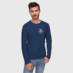 Лонгслив хлопковый мужской ВДВ Никто, кроме нас!, цвет: тёмно-синий — фото 2