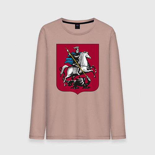 Мужской лонгслив Георгий Победоносец - Герб / Пыльно-розовый – фото 1