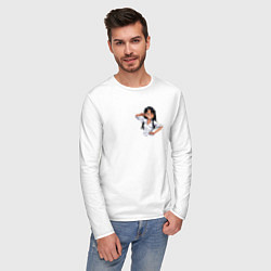 Лонгслив хлопковый мужской Nagatoro, цвет: белый — фото 2