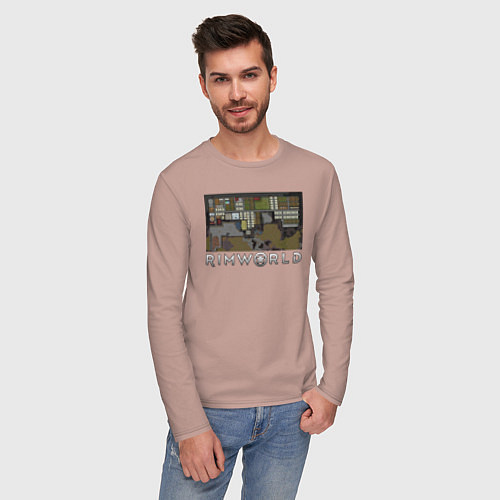 Мужской лонгслив Римворлд / Пыльно-розовый – фото 3