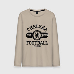 Лонгслив хлопковый мужской Chelsea Football Club, цвет: миндальный