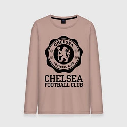 Лонгслив хлопковый мужской Chelsea FC: Emblem, цвет: пыльно-розовый