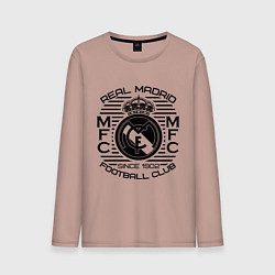 Лонгслив хлопковый мужской Real Madrid MFC, цвет: пыльно-розовый