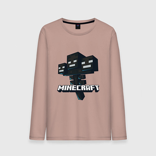 Мужской лонгслив Визер Иссушитель Майнкрафт / Пыльно-розовый – фото 1
