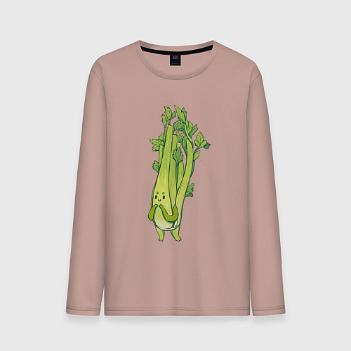 Мужской лонгслив Сельдерей / Пыльно-розовый – фото 1