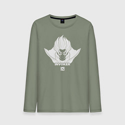 Лонгслив хлопковый мужской Invoker из Доты 2, цвет: авокадо
