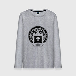 Лонгслив хлопковый мужской ВАЛЬКНУТ VALKNUT ДРАККАР Z, цвет: меланж