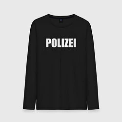 Мужской лонгслив POLIZEI Полиция Надпись Белая