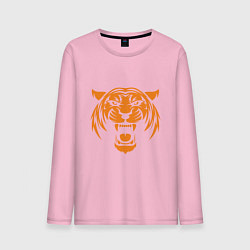 Лонгслив хлопковый мужской Orange - Tiger, цвет: светло-розовый
