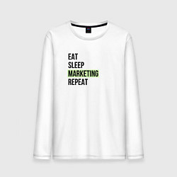 Мужской лонгслив Eat Sleep Marketing Repeat