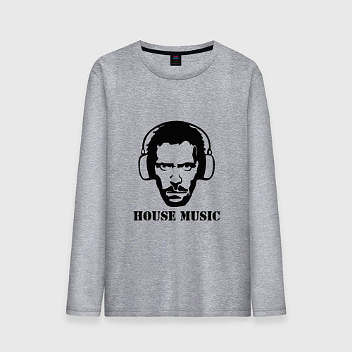 Мужской лонгслив Dr House music / Меланж – фото 1
