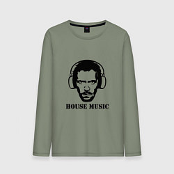 Лонгслив хлопковый мужской Dr House music, цвет: авокадо