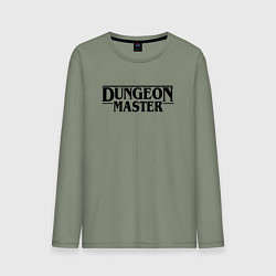 Лонгслив хлопковый мужской DUNGEON MASTER ГАЧИМУЧИ ЧЁРНЫЙ ЛОГО, цвет: авокадо