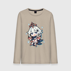 Лонгслив хлопковый мужской Paimon тян, цвет: миндальный