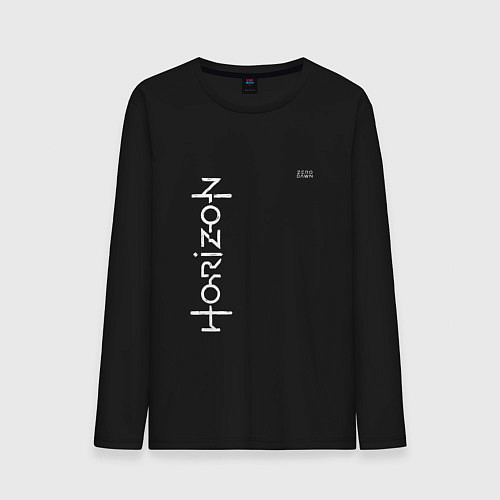 Мужской лонгслив HORIZON ZERO DAWN WHITE LOGO / Черный – фото 1