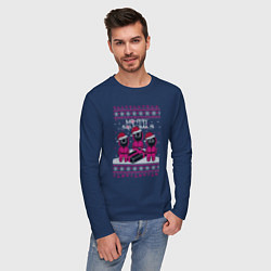 Лонгслив хлопковый мужской Sweater Squidmas, цвет: тёмно-синий — фото 2
