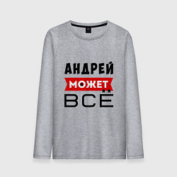 Лонгслив хлопковый мужской Андрей может ВСЁ, цвет: меланж