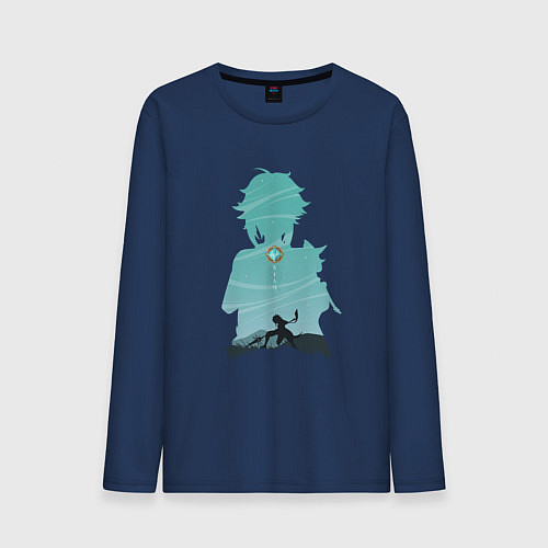 Мужской лонгслив Xiao Сяо / Тёмно-синий – фото 1