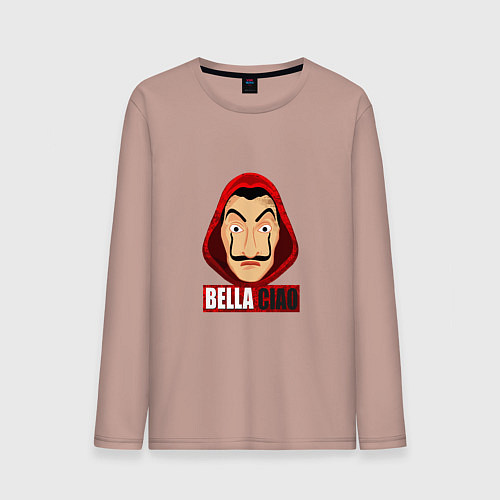 Мужской лонгслив Белла Чао / Пыльно-розовый – фото 1