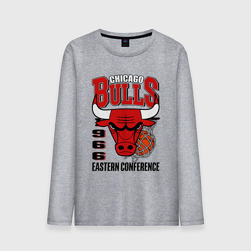 Мужской лонгслив Chicago Bulls NBA / Меланж – фото 1