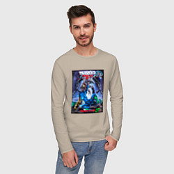 Лонгслив хлопковый мужской Poster Game Over Metroid Dread, цвет: миндальный — фото 2
