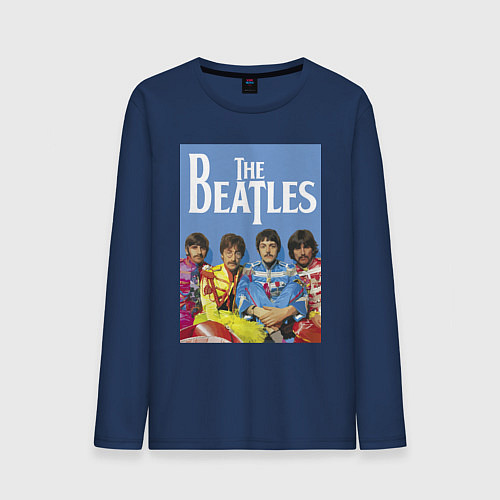 Мужской лонгслив The Beatles - world legend! / Тёмно-синий – фото 1