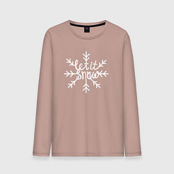 Мужской лонгслив Snowflake Let it snow