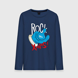 Мужской лонгслив Blue mittens Rock this xmas