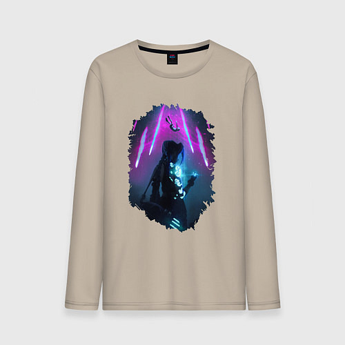Мужской лонгслив ДЖИНКС, ЛИГА ЛЕГЕНД ARCANE JINX / Миндальный – фото 1