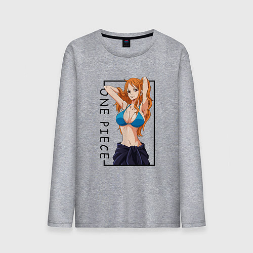 Мужской лонгслив Нами Ван Пис / Меланж – фото 1