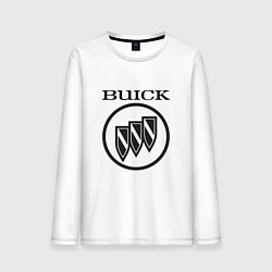 Лонгслив хлопковый мужской Buick Black and White Logo, цвет: белый