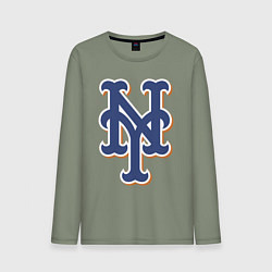 Лонгслив хлопковый мужской New York Mets - baseball team, цвет: авокадо