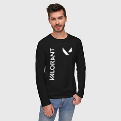 Лонгслив хлопковый мужской Valorant - Logo, цвет: черный — фото 2