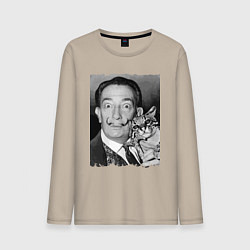 Мужской лонгслив Salvador Dali & nice cat