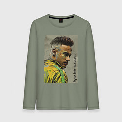 Лонгслив хлопковый мужской Neymar Junior - Brazil national team, цвет: авокадо