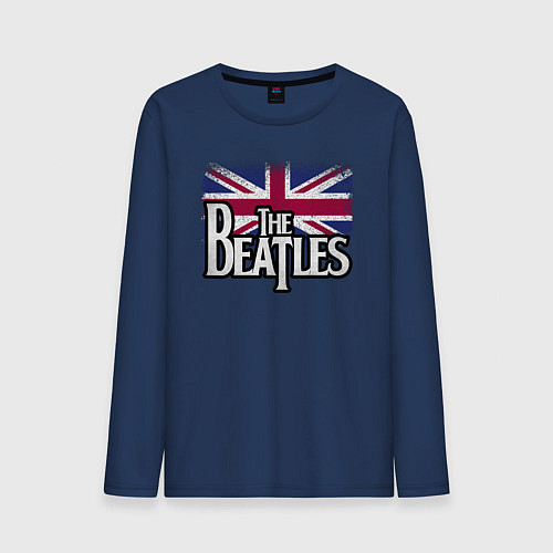 Мужской лонгслив The Beatles Great Britain Битлз / Тёмно-синий – фото 1