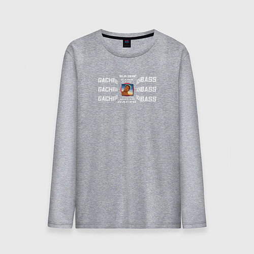 Мужской лонгслив Gachi Bass / Меланж – фото 1