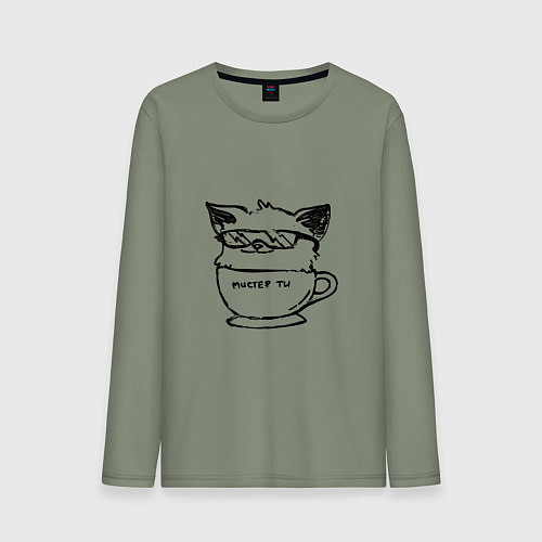 Мужской лонгслив Курсэд Кэтс двадцать семь / Авокадо – фото 1