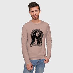 Лонгслив хлопковый мужской Боб, цвет: пыльно-розовый — фото 2